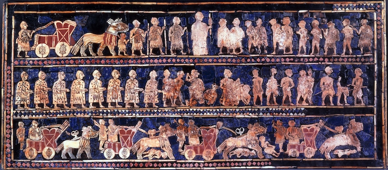 The Standard of Ur, a Sumerian artefact in Lapis Lazuli