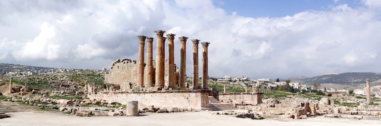 The columns of the Temple of Artemis were decorated with malachite