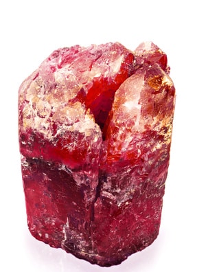 Dark-colored rough ruby