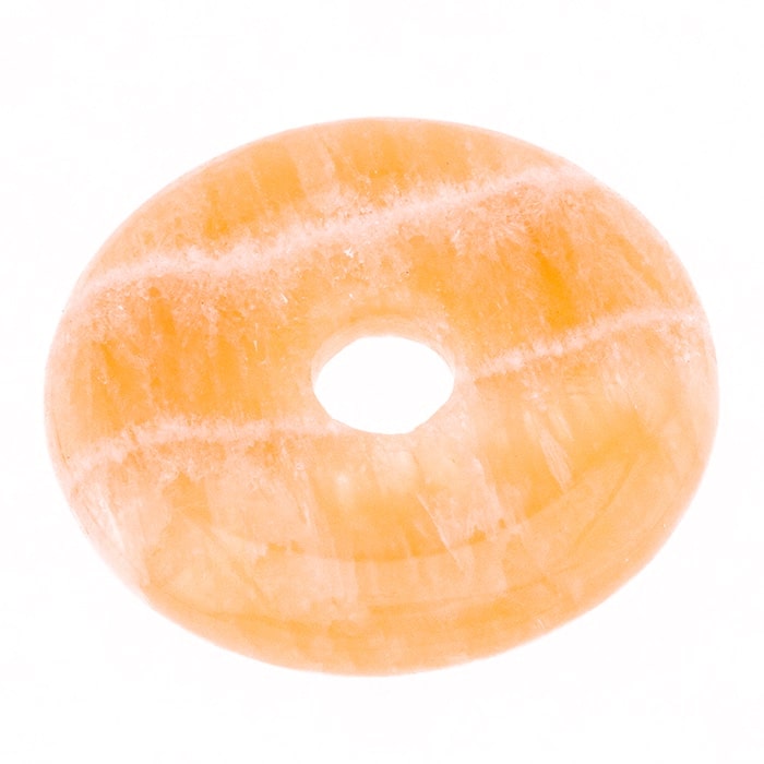 Orange calcite donut
