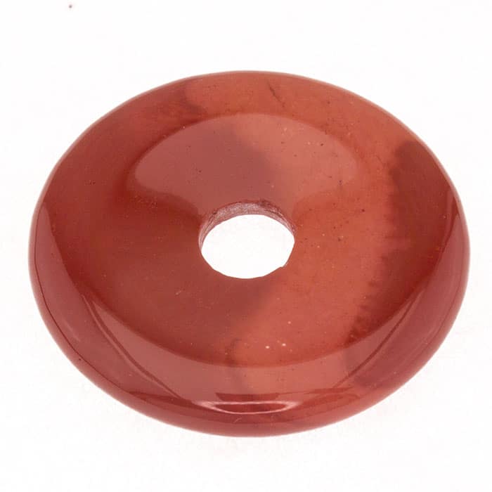 Red mookaite jasper donut