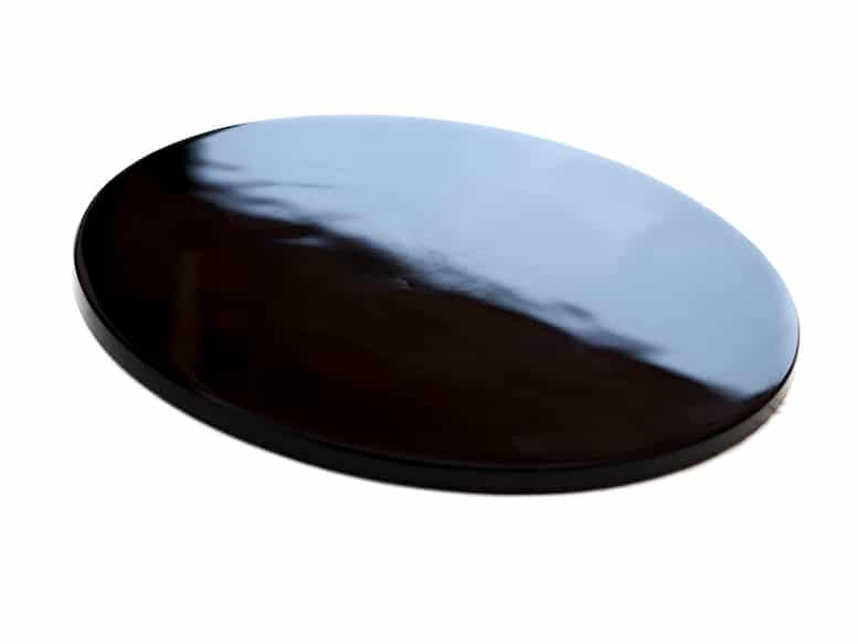 Black obsidian mirror