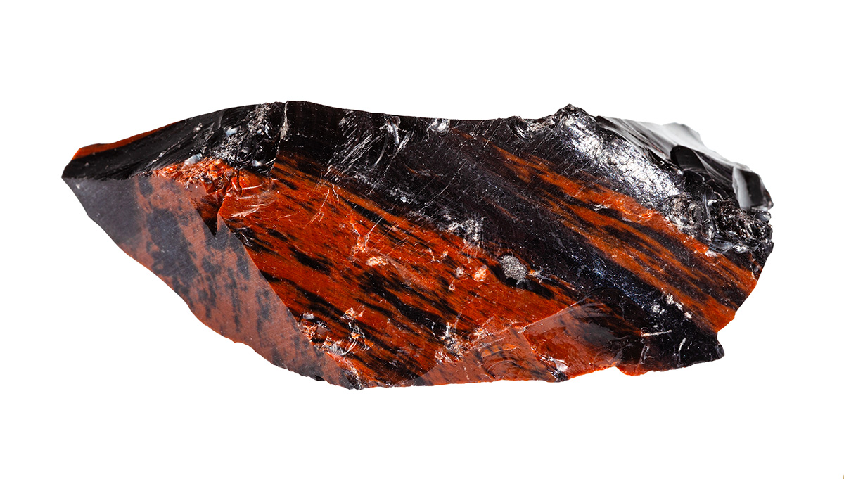 Rough mahogany obsidian stone - Lithotherapy.net