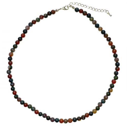 Jaspe Sanguin (Héliotrope) - Collier Boules 6mm | Boutique de Minéraux