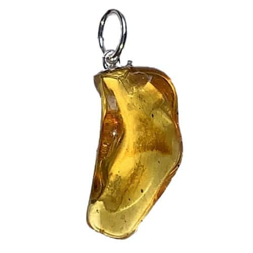 Ambre Baltique - Pendentif Pierre Roulée | Boutique de Minéraux | Lithothérapie en Ligne