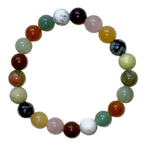 Bracelet Mixte - Pierres Boules 8mm