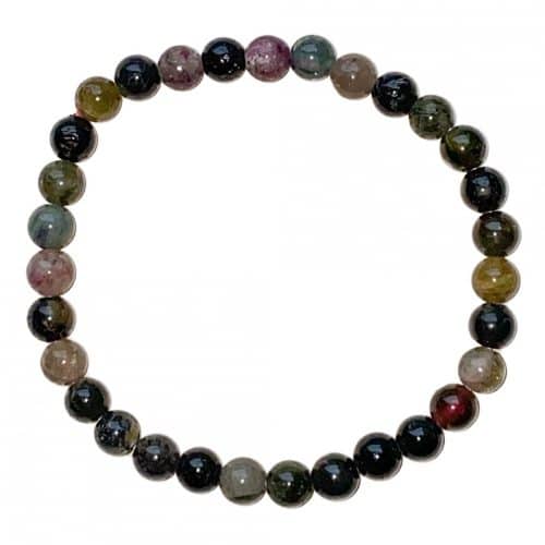 Bracelet en Tourmalines Mixte - Pierres Boules 6mm