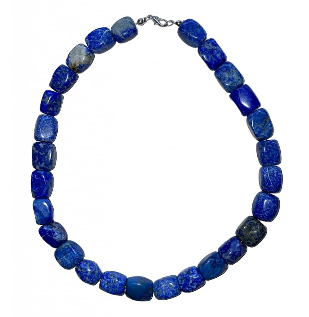 Lapis lazuli polished stone necklace