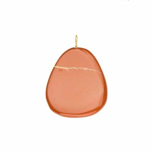Jaspe Rouge - Pendentif Pierre Plate