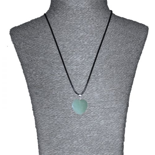 Aventurine Verte Pendentif Coeur (buste) | Boutique de Minéraux | Lithothérapie en Ligne