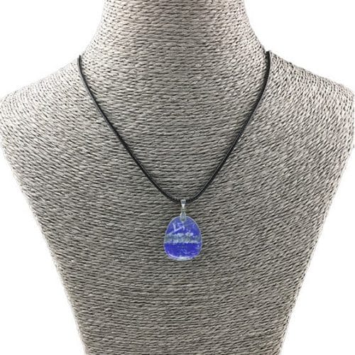 Boutique de Minéraux : Pendentifs en Lapis Lazuli Mini Pierre Plate | Lithothérapie en Ligne