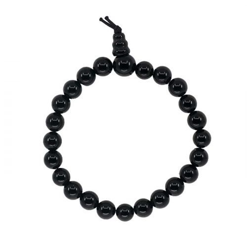 Bracelet Tibétain en Tourmaline - Pierres Boules 8 mm