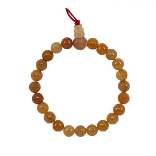 Bracelet Tibétain en Cornaline - Pierres Boules 8 mm