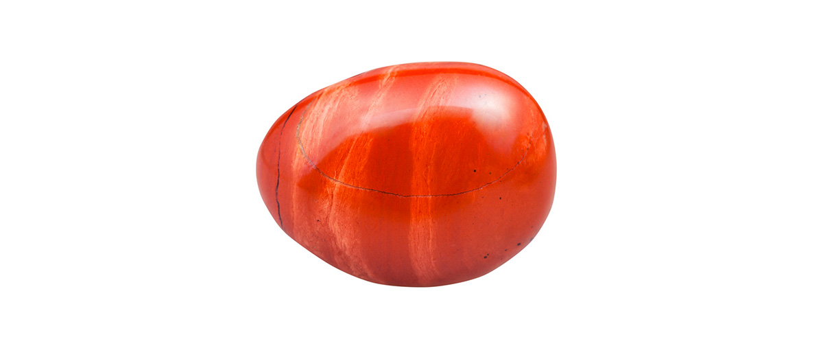 Tumbled red jasper stone