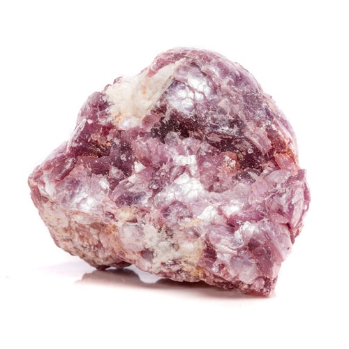 Rough lepidolite stone