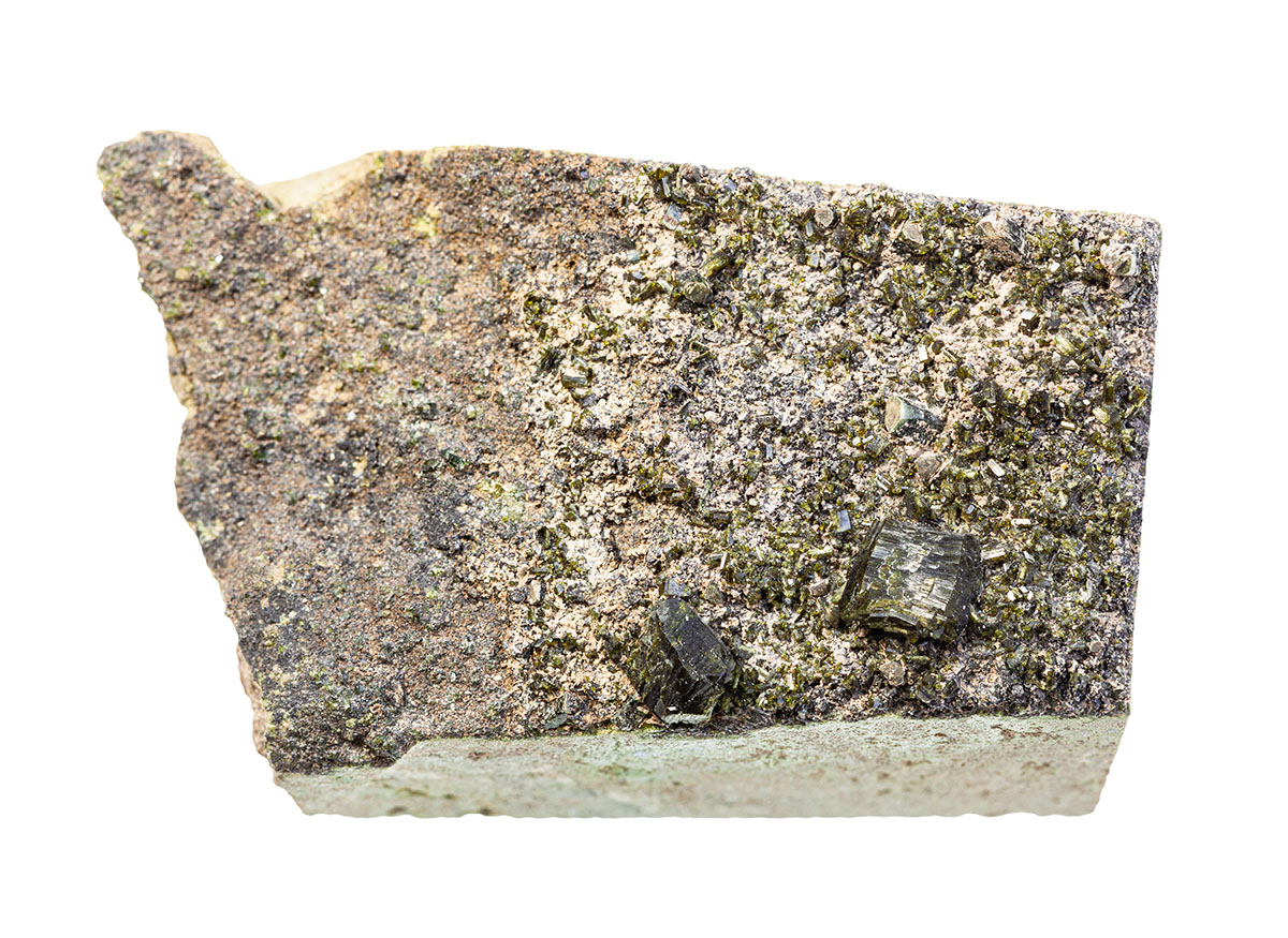 Epidote crystal stone