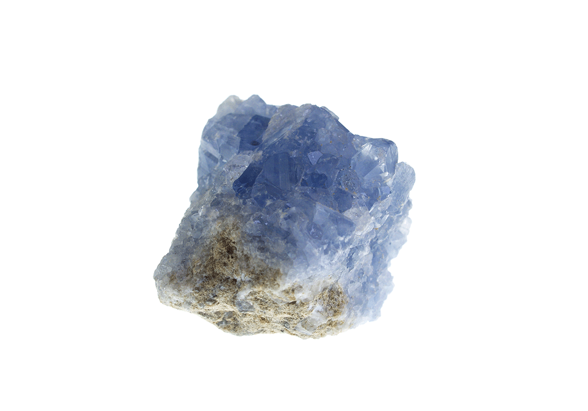 Raw celestite stone used in lithotherapy