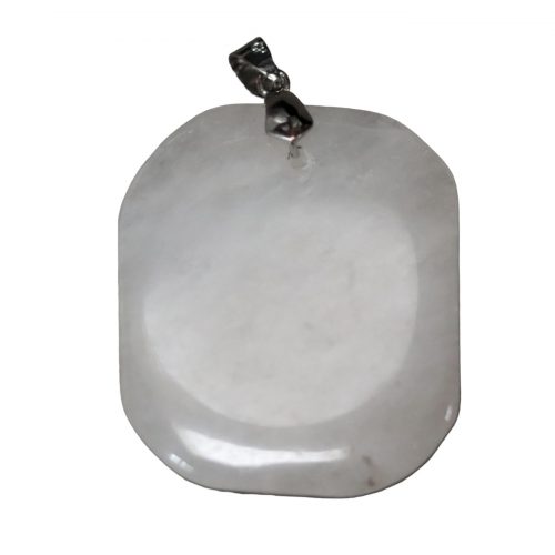Jade Blanc pendentif pierre plate